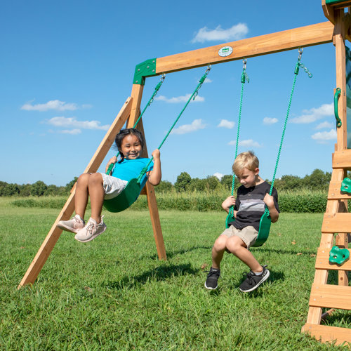 Backyard Discovery Buckley Hill All Cedar Swing Set & Reviews Wayfair